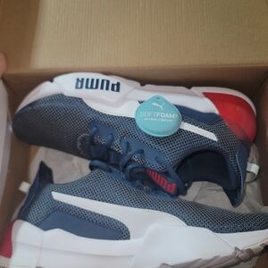 PUMA Kids' Blue and Red Sneakers